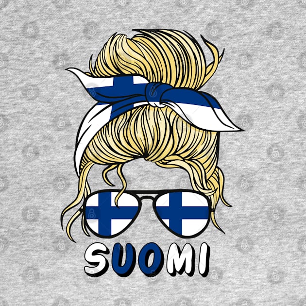 Suomi Finland Flag Girls Finnish Girl Kids by qwertydesigns